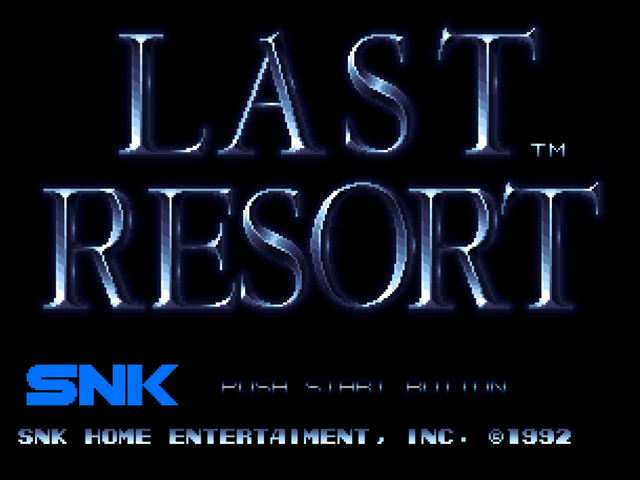 Last Resort title screen for Neo Geo CD